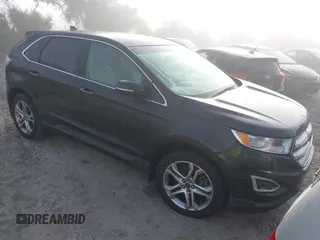 2015 Ford Edge Titanium z VIN 2FMTK3K85FBB13294, wystawiony jako IAAI lot #40978744 z przebiegiem 90 729 mil mil oraz . Historia ofert i sprzedaży dostępna na DreamBid. Obrazek 1.