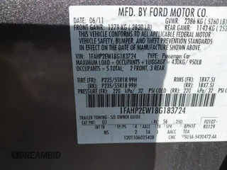2011 Ford Taurus SEL with VIN 1FAHP2EW1BG183724, listed as a IAAI auction lot 42030930 with 79,868 mi miles and . Bid and sale history available at DreamBid. Image 9.