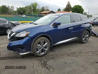 2020 Nissan Murano Platinum with VIN 5N1AZ2DS8LN170112, listed as a Copart auction lot 59033945 with 42,727 mi miles and Salvage title. Bid and sale history available at DreamBid. Image 1.
