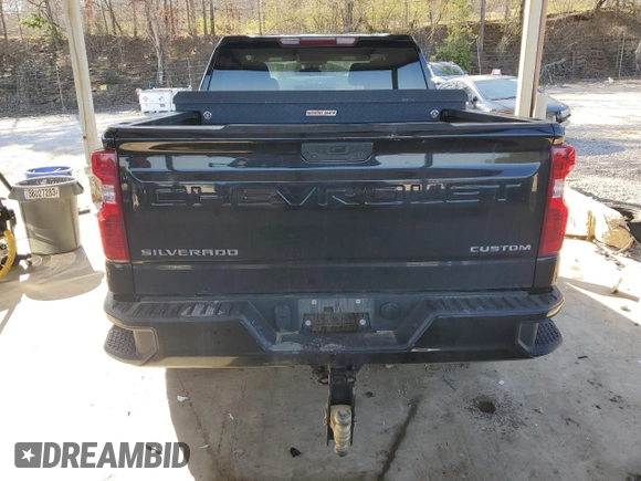 2023 Chevrolet Silverado 1500 Custom with VIN 3GCPDBEK0PG168722, listed as a Copart auction lot 48899655 with 80,007 mi miles and Salvage Title. Bid and sale history available at DreamBid. Image 6.