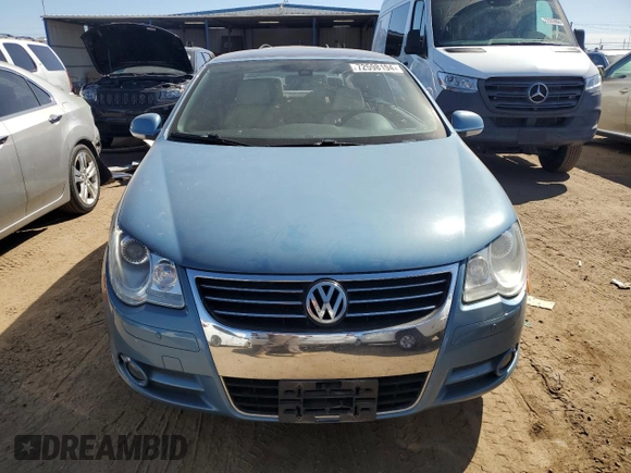2008 Volkswagen Eos 3.2L with VIN WVWDB71F38V039347, listed as a Copart auction lot 72598194 with 123,630 mi miles and Salvage Title. Bid and sale history available at DreamBid. Image 5.