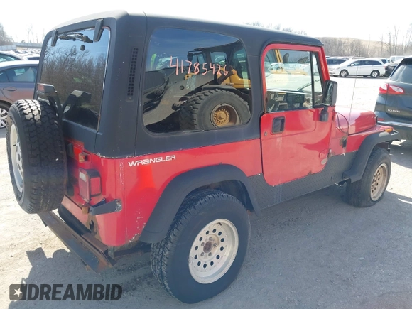 1994 Jeep Wrangler S with VIN 1J4FY19P6RP413984, listed as a IAAI auction lot 41785426 with 188,346 mi miles. Bid and sale history available at carsss.com. Image 4.