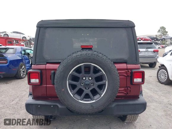2021 Jeep Wrangler Sport S with VIN 1C4GJXAN8MW700480, listed as a IAAI auction lot 41149300 with 41,433 mi miles and . Bid and sale history available at DreamBid. Image 16.