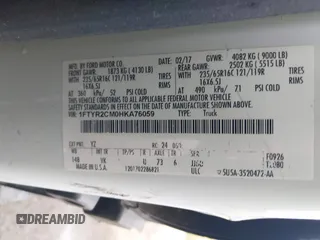2017 Ford Transit с VIN 1FTYR2CM0HKA76059, выставлен на аукционе IAAI как лот 41790937 с пробегом 148 481 миль миль и . История ставок и продаж доступна на DreamBid. Изображение 9.