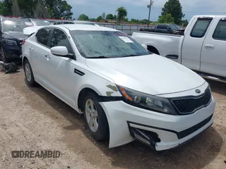 2014 Kia Optima LX with VIN 5XXGM4A72EG287434, listed as a IAAI auction lot 42449347 with 127,083 mi miles and . Bid and sale history available at DreamBid. Image 1.