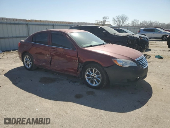 2012 Chrysler 200 LX with VIN 1C3CCBAB2CN117509, listed as a Copart auction lot 48689545 with 243,553 mi miles and Salvage Title. Bid and sale history available at carsss.com. Image 4.