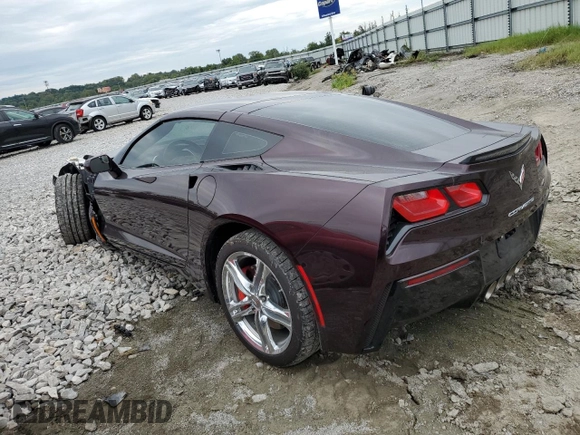 2017 Chevrolet Corvette 1LT with VIN 1G1YB2D78H5110592, listed as a Copart auction lot 67880174 with 33,207 mi miles and Salvage Title. Bid and sale history available at carsss.com. Image 2.