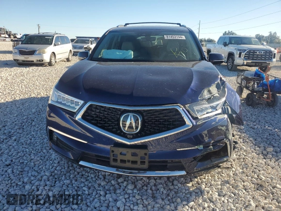 2020 Acura MDX w/Advance Pkg with VIN 5J8YD4H8XLL024402, listed as a Copart auction lot 81453144 with 0 mi miles and Salvage Title. Bid and sale history available at carsss.com. Image 5.