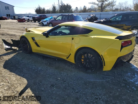 2017 Chevrolet Corvette Grand Sport 2LT with VIN 1G1YY2D71H5100758, listed as a Copart auction lot 46298855 with 25,501 mi miles and Salvage Title. Bid and sale history available at carsss.com. Image 2.