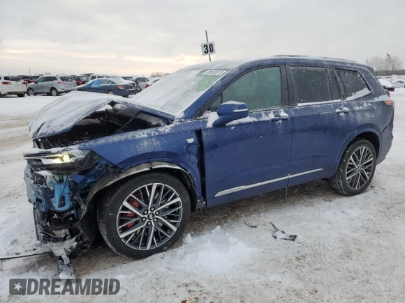 2024 Cadillac XT6 AWD Sport with VIN 1GYKPGRS4RZ734578, listed as a Copart auction lot 88603575 with 9,015 mi miles and Salvage Title. Bid and sale history available at carsss.com. Image 1.
