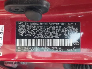 2011 Toyota Prius I with VIN JTDKN3DU9B5319489, listed as a IAAI auction lot 42062283 with 201,317 mi miles. Bid and sale history available at carsss.com. Image 9.
