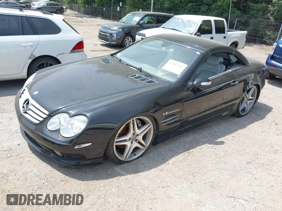 2005 Mercedes-Benz SL 55 AMG with VIN WDBSK74F85F101039, listed as a IAAI auction lot 42812397 with 76,452 mi miles and . Bid and sale history available at DreamBid. Image 18.