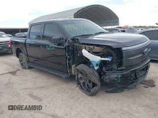2023 Ford F-150 Lightning Pro with VIN 1FTVW1ELXPWG55836, listed as a IAAI auction lot 41328873 with 6,742 mi miles. Bid and sale history available at carsss.com. Image 1.