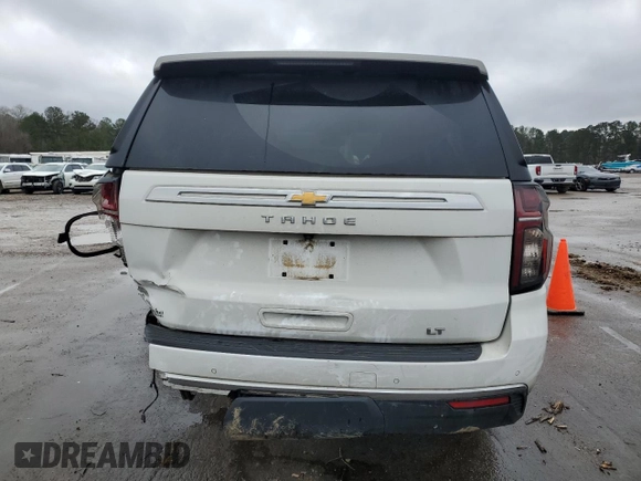 2021 Chevrolet Tahoe LT with VIN 1GNSCNKD5MR402845, listed as a Copart auction lot 43349095 with 68,369 mi miles and Salvage title. Bid and sale history available at DreamBid. Image 6.