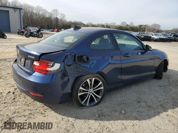 2016 BMW 2 Series 228i xDrive with VIN WBA1G9C59GV598997, listed as a Copart auction lot 36809134 with 76,116 mi miles. Bid and sale history available at carsss.com. Image 3.