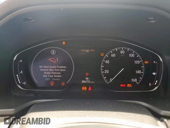 2018 Honda Accord EX-L with VIN 1HGCV2F57JA039159, listed as a Copart auction lot 58443495 with 86,772 mi miles and Salvage title. Bid and sale history available at DreamBid. Image 9.
