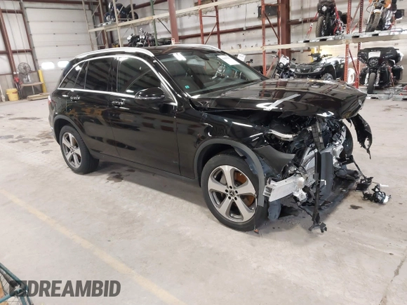 2019 Mercedes-Benz GLC with VIN WDC0G4KB1KV171258, listed as a IAAI auction lot 41895553 with 77,363 mi miles. Bid and sale history available at carsss.com. Image 1.
