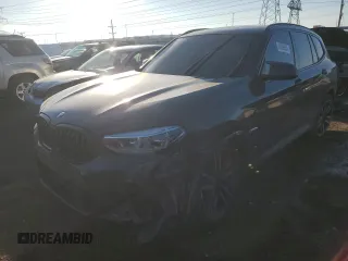2020 BMW X3 M Competition with VIN 5YMTS0C06LLA57870, listed as a Copart auction lot 88990635 with 0 mi miles and Salvage Title. Bid and sale history available at carsss.com. Image 1.