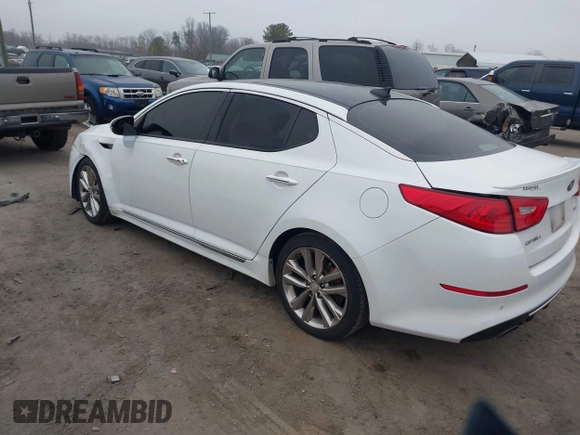 2015 Kia Optima SX Turbo with VIN 5XXGR4A63FG468701, listed as a IAAI auction lot 41789169 with 112,732 mi miles. Bid and sale history available at carsss.com. Image 3.