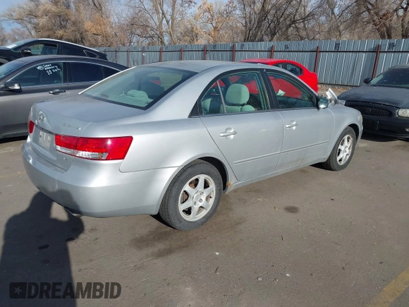 2006 Hyundai Sonata GLS with VIN 5NPEU46F26H108743, listed as a IAAI auction lot 41085428 with 233,885 mi miles and . Bid and sale history available at DreamBid. Image 4.