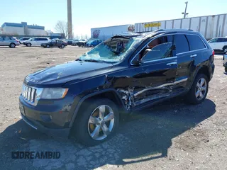 2013 Jeep Grand Cherokee Overland with VIN 1C4RJFCT2DC536899, listed as a IAAI auction lot 41853217 with 1 mi miles. Bid and sale history available at carsss.com. Image 16.