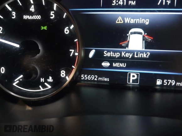 2019 Nissan Murano SL with VIN 5N1AZ2MS2KN111958, listed as a IAAI auction lot 41454236 with 55,692 mi miles and . Bid and sale history available at DreamBid. Image 15.
