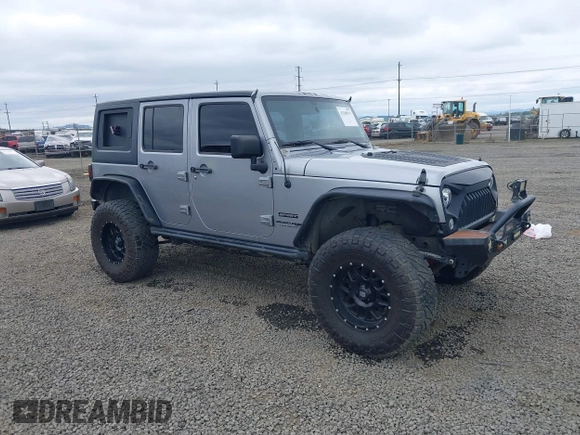 2018 Jeep Wrangler Unlimited Sport S with VIN 1C4BJWDG4JL861052, listed as a IAAI auction lot 42100517 with 43,907 mi miles and . Bid and sale history available at DreamBid. Image 1.