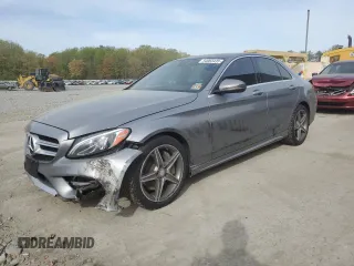 2016 Mercedes-Benz C 300 Luxury with VIN 55SWF4KB4GU101602, listed as a Copart auction lot 54063435 with 99,266 mi miles and Salvage Title. Bid and sale history available at carsss.com. Image 1.