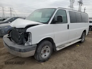2009 Chevrolet Express Passenger with VIN 1GAHG35K291173593, listed as a Copart auction lot 43442085 with Not provided miles and Salvage title. Bid and sale history available at DreamBid. Image 1.