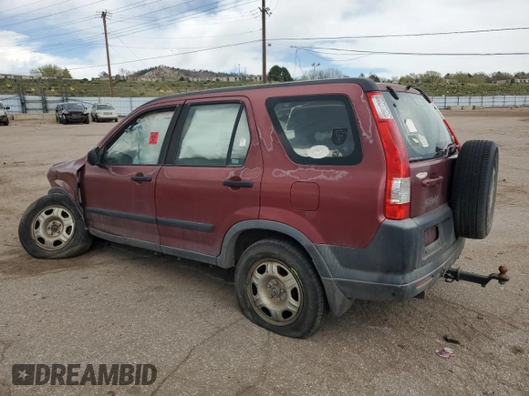 2006 Honda CR-V LX z VIN JHLRD78556C059396, wystawiony jako Copart lot #54429865 z przebiegiem Nie podano mil oraz Szkoda całkowita • Salvage title. Historia ofert i sprzedaży dostępna na DreamBid. Obrazek 2.