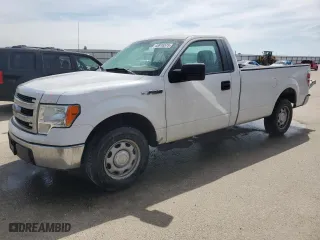2014 Ford F-150 XL with VIN 1FTNF1CF5EKD21179, listed as a Copart auction lot 48916575 with 150,958 mi miles and Salvage Title. Bid and sale history available at carsss.com. Image 1.