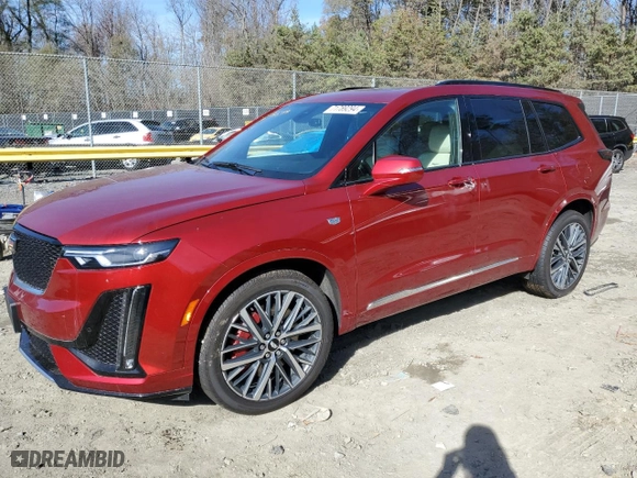 2023 Cadillac XT6 AWD Sport with VIN 1GYKPGRS7PZ124378, listed as a Copart auction lot 71789294 with 0 mi miles and Salvage Title. Bid and sale history available at carsss.com. Image 1.