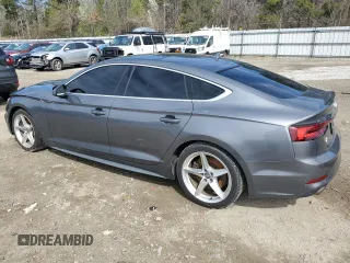 2018 Audi A5 Sportback Premium Plus with VIN WAUENCF54JA061579, listed as a Copart auction lot 49899095 with 90,295 mi miles and Salvage Title. Bid and sale history available at DreamBid. Image 2.