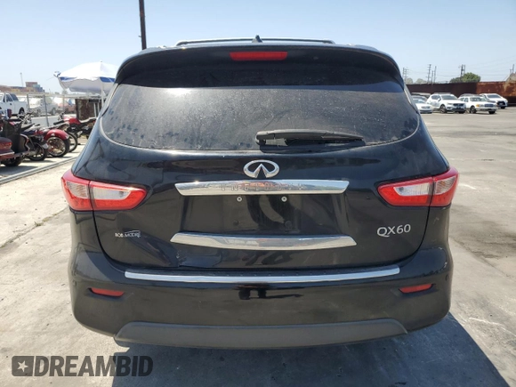 2014 Infiniti QX60 with VIN 5N1AL0MM2EC531260, listed as a Copart auction lot 61309165 with 160,957 mi miles and Salvage title. Bid and sale history available at DreamBid. Image 6.