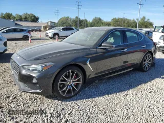 2019 Genesis G70 2.0T Sport with VIN KMTG24LA8KU016531, listed as a Copart auction lot 75009544 with 21,486 mi miles and Salvage Title. Bid and sale history available at carsss.com. Image 1.