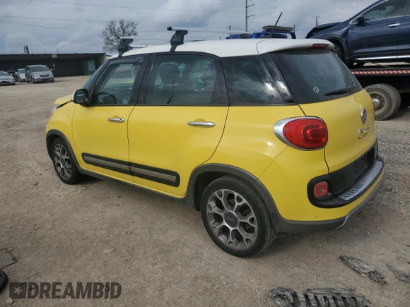 2014 FIAT 500L Trekking with VIN ZFBCFADH3EZ004146, listed as a Copart auction lot 86644234 with Not Provided miles and Salvage Title. Bid and sale history available at DreamBid. Image 2.