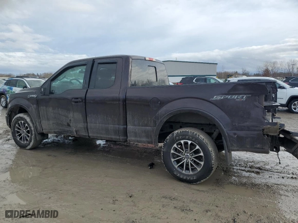 2019 Ford F-150 XL with VIN 1FTFX1E5XKKE55591, listed as a Copart auction lot 47294915 with 96,642 mi miles and Salvage Title. Bid and sale history available at carsss.com. Image 2.