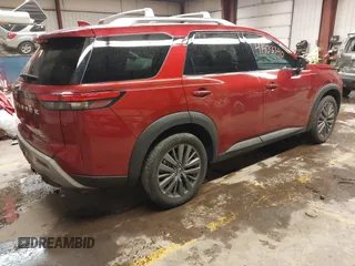 2023 Nissan Pathfinder SL with VIN 5N1DR3CD7PC230257, listed as a IAAI auction lot 41403340 with 22,698 mi miles and . Bid and sale history available at DreamBid. Image 4.