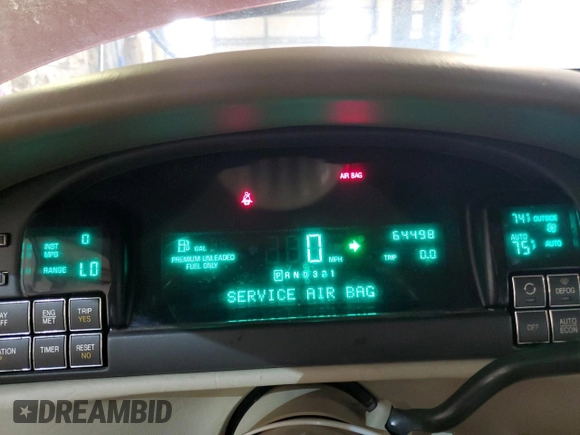 1998 Cadillac DeVille z VIN 1G6KD54Y3WU754718, wystawiony jako Copart lot #60068175 z przebiegiem 64 498 mil mil oraz Czysty tytuł • Clean title. Historia ofert i sprzedaży dostępna na DreamBid. Obrazek 9.