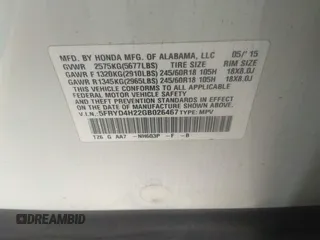 2016 Acura MDX z VIN 5FRYD4H22GB026467, wystawiony jako IAAI lot #38451497 z przebiegiem 108 852 mil mil oraz . Historia ofert i sprzedaży dostępna na DreamBid. Obrazek 9.
