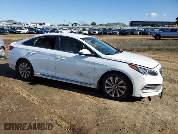 2017 Hyundai Sonata Sport with VIN 5NPE34AF1HH504434, listed as a Copart auction lot 44052835 with 115,837 mi miles and Salvage Title. Bid and sale history available at DreamBid. Image 4.