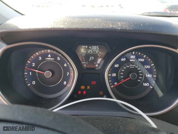 2012 Hyundai Elantra GLS PZEV with VIN 5NPDH4AE2CH077987, listed as a Copart auction lot 47399855 with 125,772 mi miles and Salvage Title. Bid and sale history available at carsss.com. Image 9.