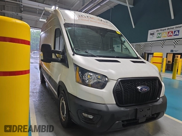 2023 Ford Transit Cargo with VIN 1FTBR1X87PKC01635, listed as a IAAI auction lot 42832727 with 17,348 mi miles and . Bid and sale history available at DreamBid. Image 30.