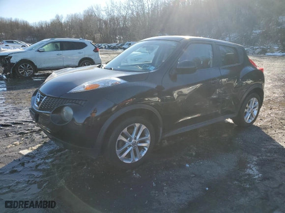 2012 Nissan Juke SV with VIN JN8AF5MV5CT114721, listed as a Copart auction lot 46484245 with 112,108 mi miles and Salvage Title. Bid and sale history available at carsss.com. Image 1.