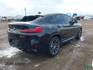 2024 BMW X4 M40i with VIN 5UX43DT03R9V02312, listed as a IAAI auction lot 41042724 with 1 mi miles. Bid and sale history available at carsss.com. Image 4.