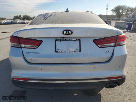2018 Kia Optima EX with VIN 5XXGU4L33JG238375, listed as a Copart auction lot 83445984 with 104,868 mi miles and Non Repairable. Bid and sale history available at carsss.com. Image 6.
