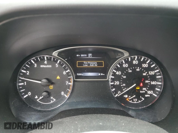 2019 Nissan Pathfinder S z VIN 5N1DR2MM8KC652376, wystawiony jako Copart lot #51892774 z przebiegiem 75 359 mil mil oraz Szkoda całkowita • Salvage title. Historia ofert i sprzedaży dostępna na DreamBid. Obrazek 9.