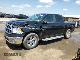 2019 Ram 1500 Big Horn with VIN 1C6RR7LT3KS624448, listed as a Copart auction lot 58410445 with 97,710 mi miles and Salvage title. Bid and sale history available at DreamBid. Image 1.