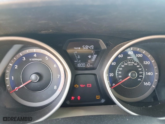 2014 Hyundai Elantra SE with VIN KMHDH4AE0EU145532, listed as a Copart auction lot 52524805 with 180,010 mi miles and Clean Title. Bid and sale history available at carsss.com. Image 9.