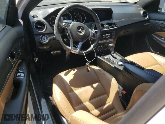 2012 Mercedes-Benz C 63 AMG with VIN WDDGJ7HB9CF814987, listed as a Copart auction lot 59702905 with 109,384 mi miles and Salvage title. Bid and sale history available at DreamBid. Image 8.